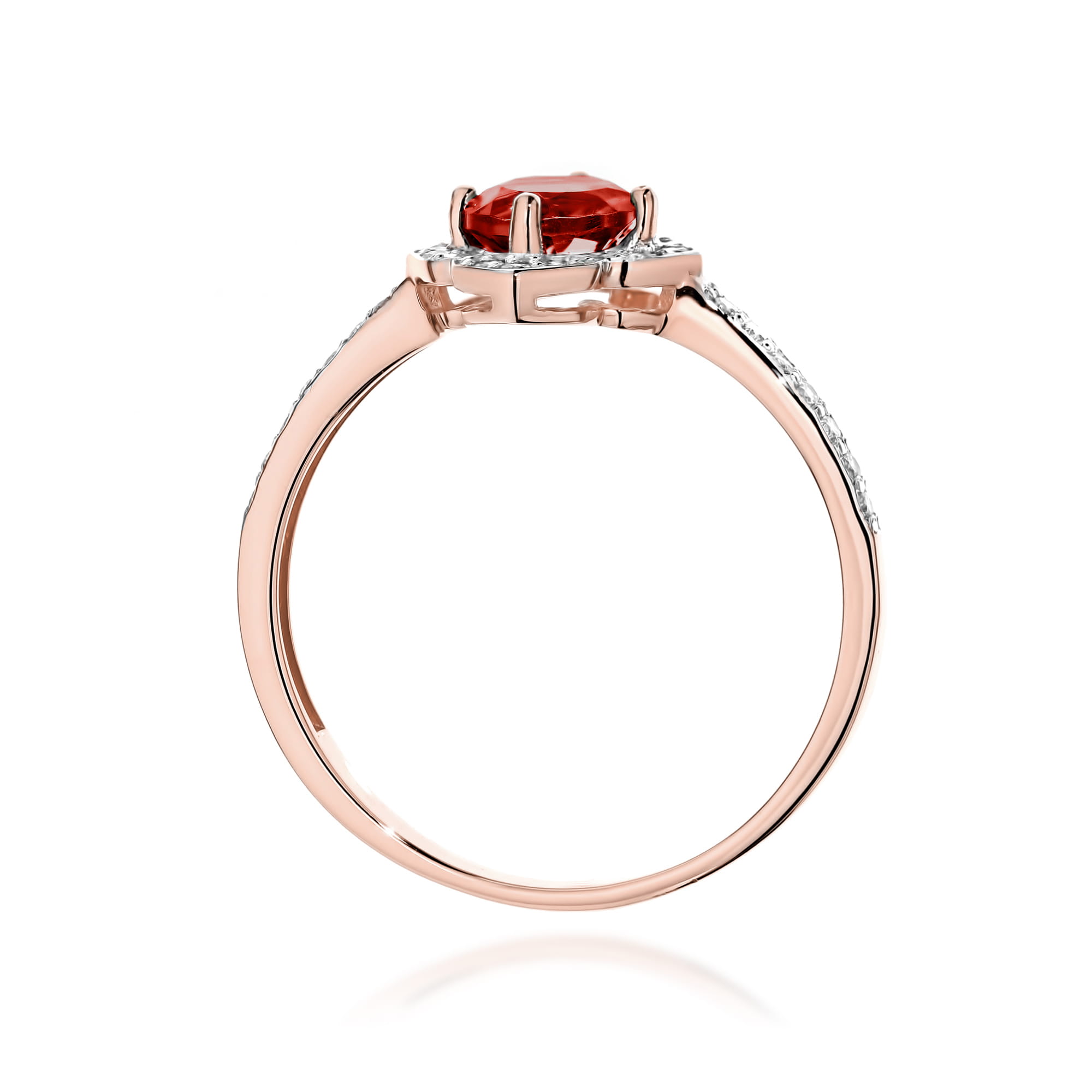 Pierścionek Granat 0,60ct różowe złoto 4 Pierścionek Granat 0,60ct różowe złoto - obrazek 3