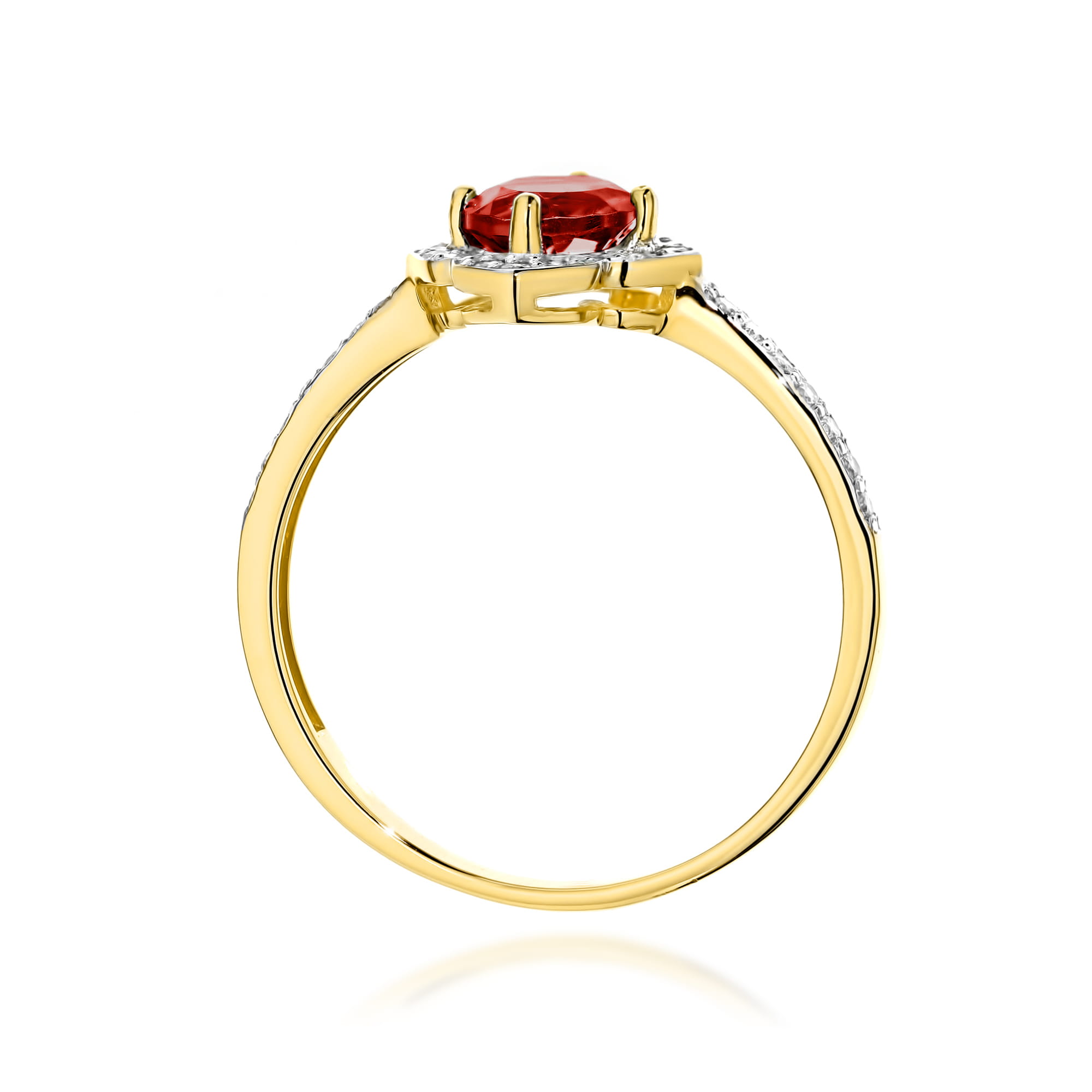 Pierścionek Granat 0,60ct żółte złoto 4 Pierścionek Granat 0,60ct żółte złoto - obrazek 3