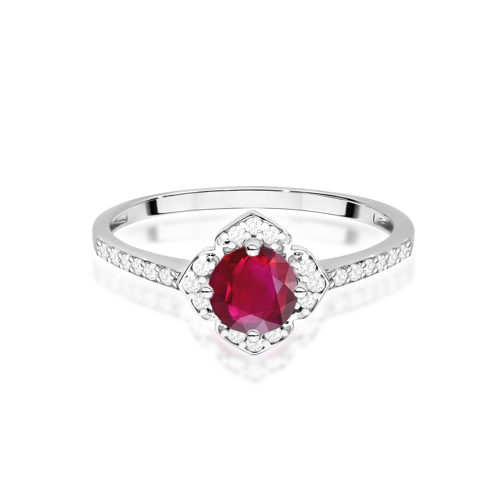 Pierścionek Rubin 0,60ct białe złoto 3 60ct białe złoto Jubiler Kraków BigDIAMOND