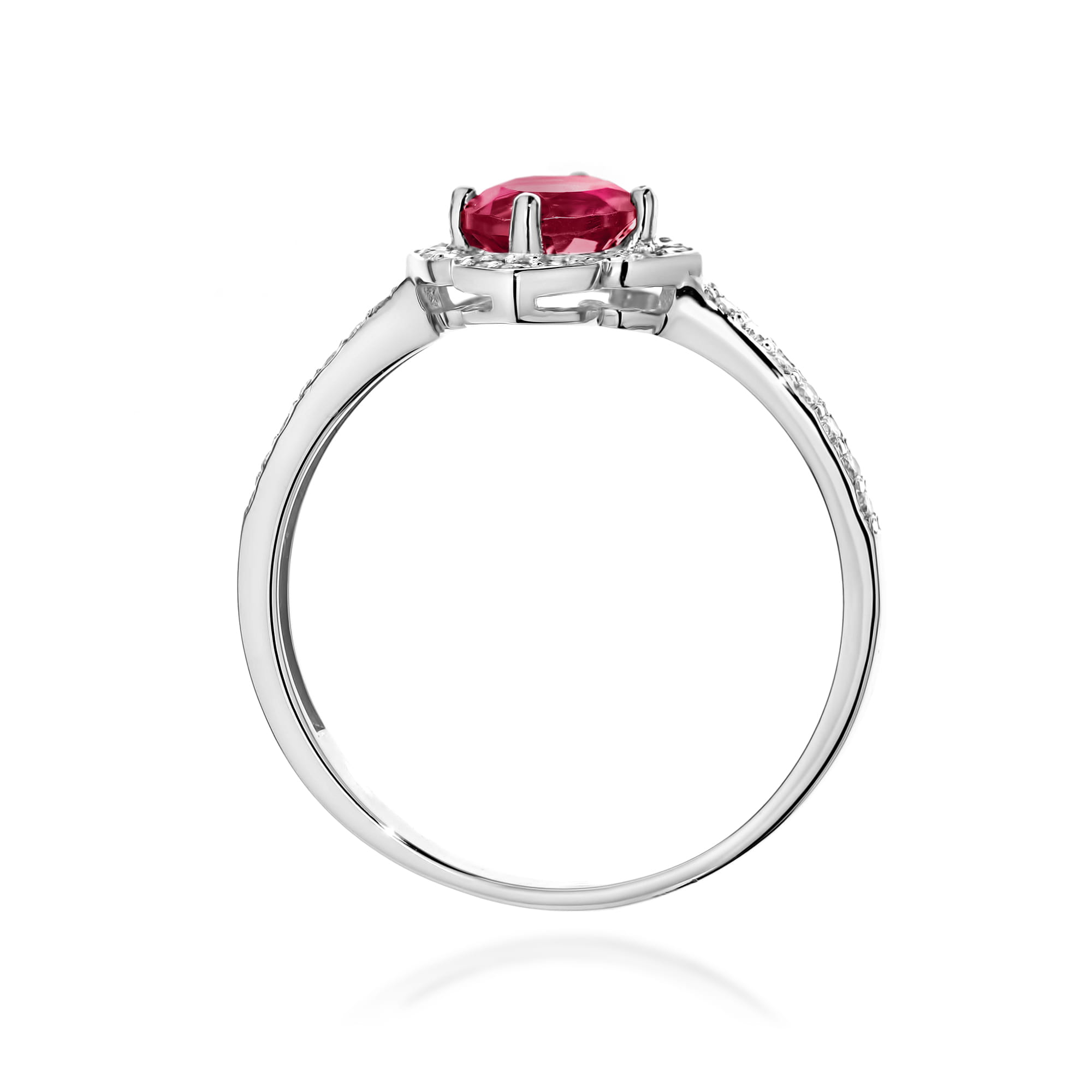 Pierścionek Rubin 0,60ct białe złoto 4 Pierścionek Rubin 0,60ct białe złoto - obrazek 3