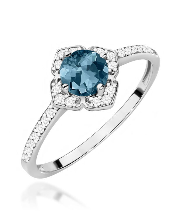 Pierścionek W0603 Topaz London Blue 0