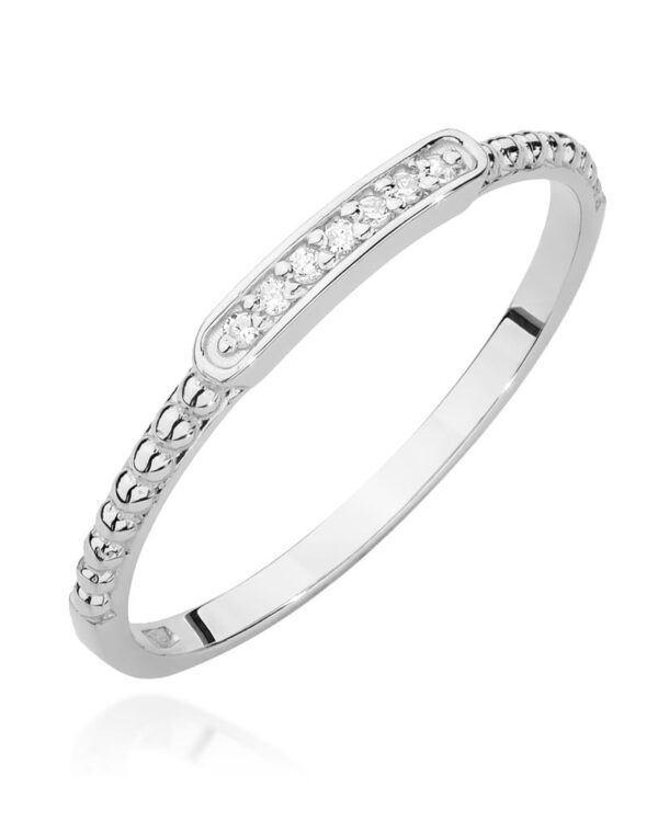 Pierścionek W0606 z diamentami białe złoto Jubiler Kraków BigDIAMOND