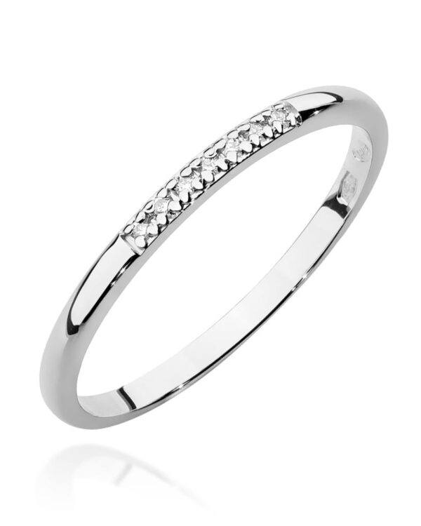 Pierścionek W0607 z diamentami białe złoto Jubiler Kraków BigDIAMOND
