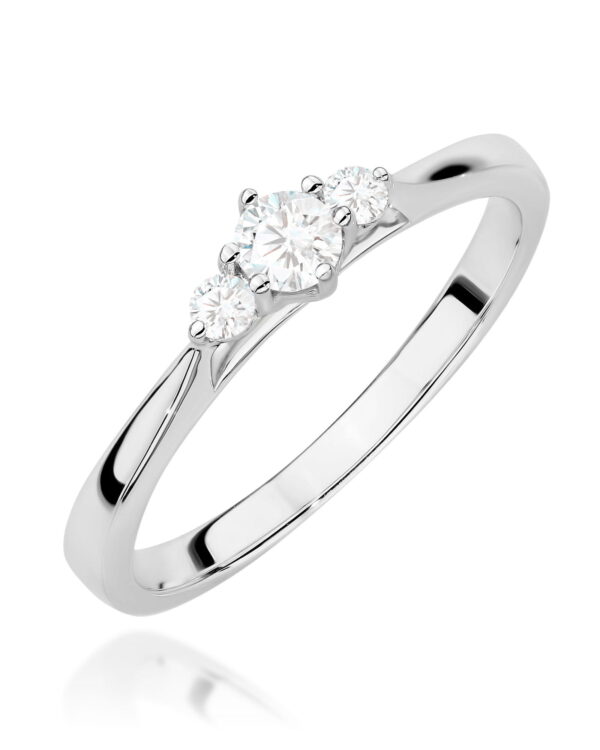 Pierścionek W0608 z diamentami białe złoto Jubiler Kraków BigDIAMOND