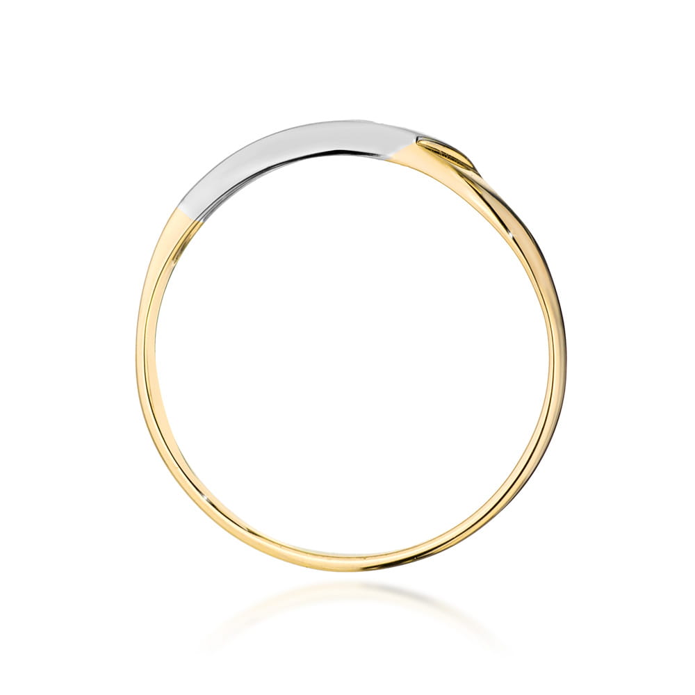 Pierścionek Diament 0,04ct żółte złoto 4 Pierścionek Diament 0,04ct żółte złoto - obrazek 3