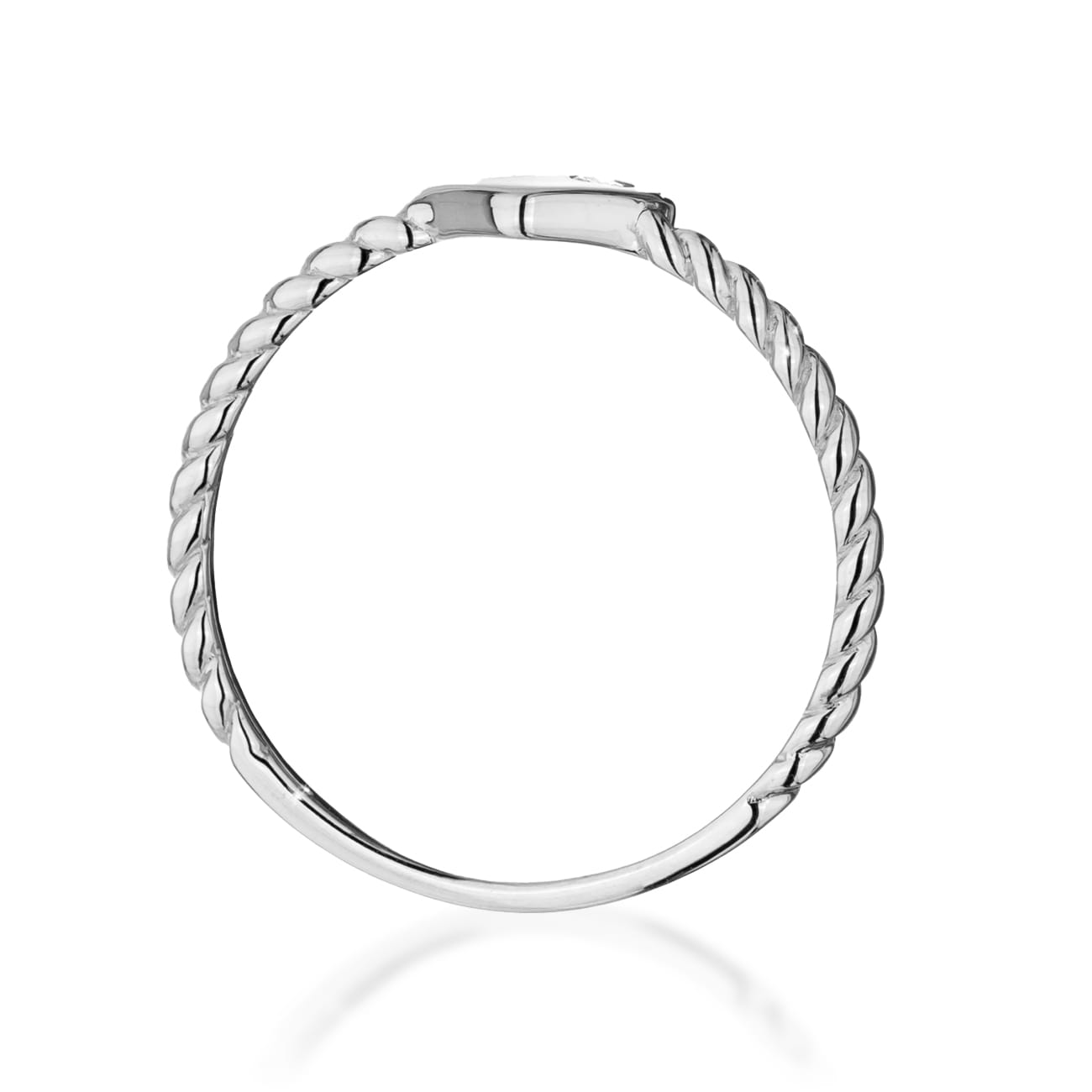 Pierścionek Diament 0,03ct białe złoto 4 Pierścionek Diament 0,03ct białe złoto - obrazek 3