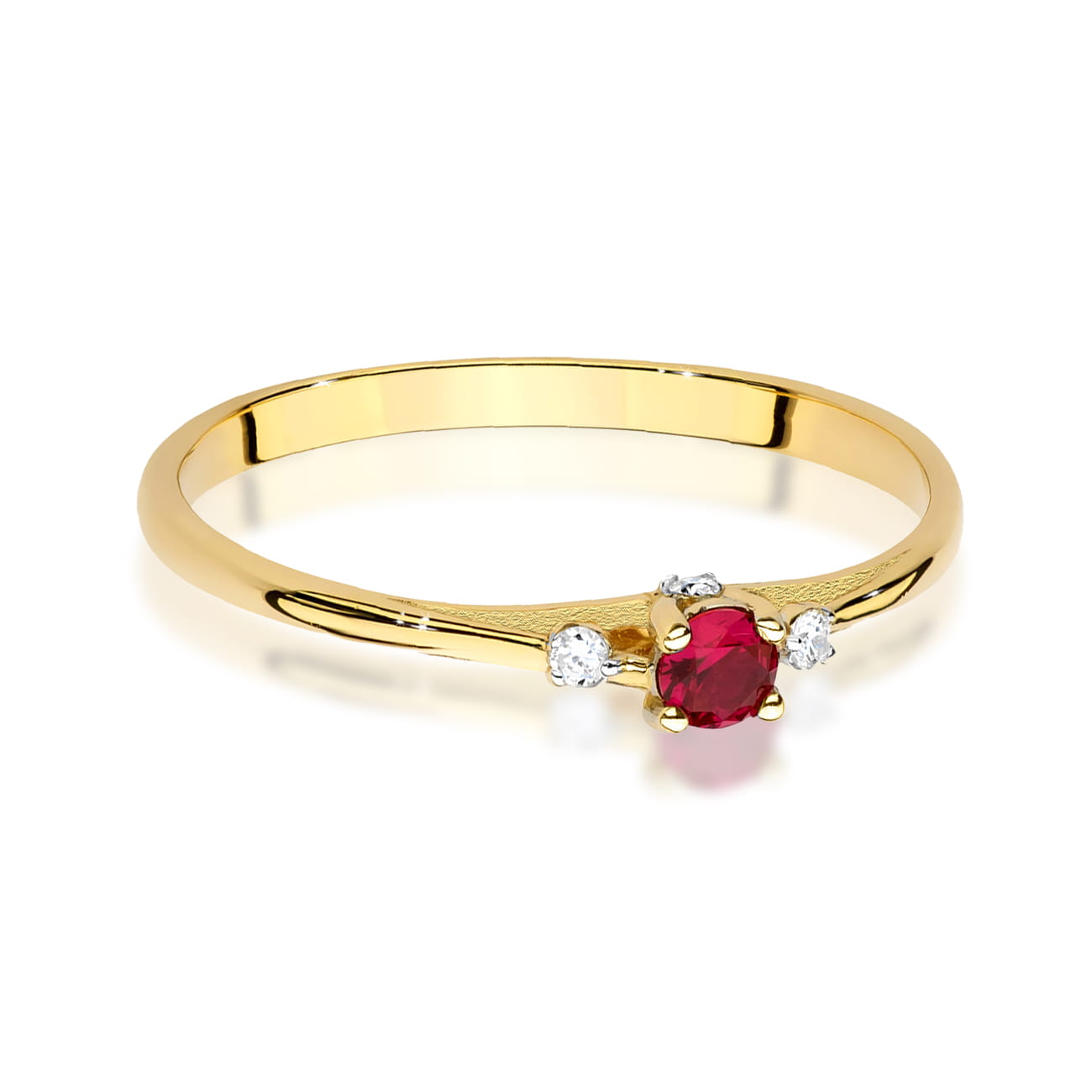 Pierścionek Rubin 0,15ct żółte złoto 3 15ct żółte złoto Jubiler Kraków BigDIAMOND