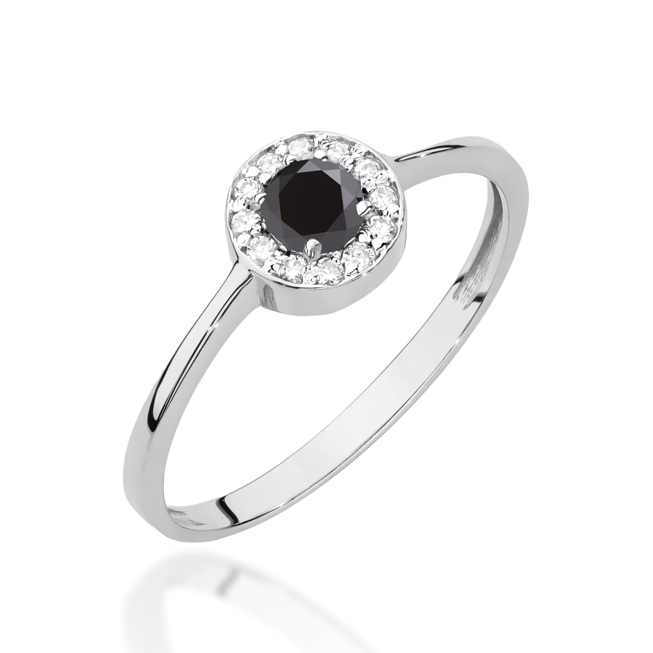 Pierścionek W0616 Czarny Diament 0