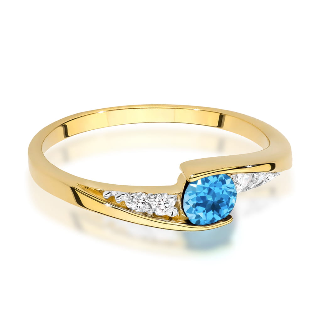 Pierścionek Topaz 0,25ct żółte złoto 3 25ct żółte złoto Jubiler Kraków BigDIAMOND