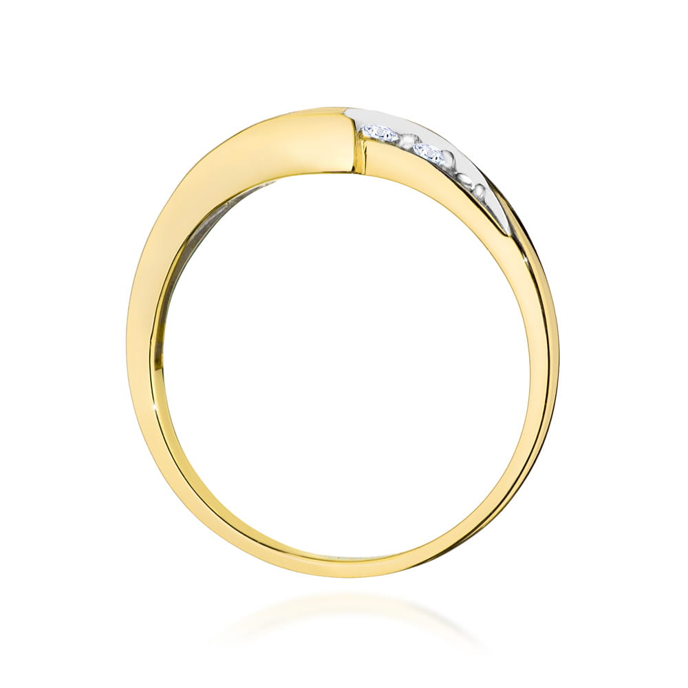 Pierścionek Topaz 0,25ct żółte złoto 4 Pierścionek Topaz 0,25ct żółte złoto - obrazek 3