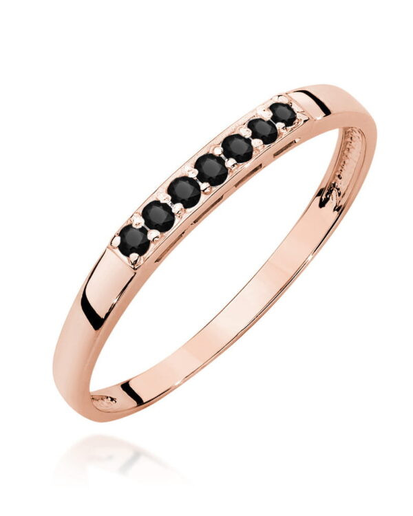Pierścionek W0619 Czarny Diament 0