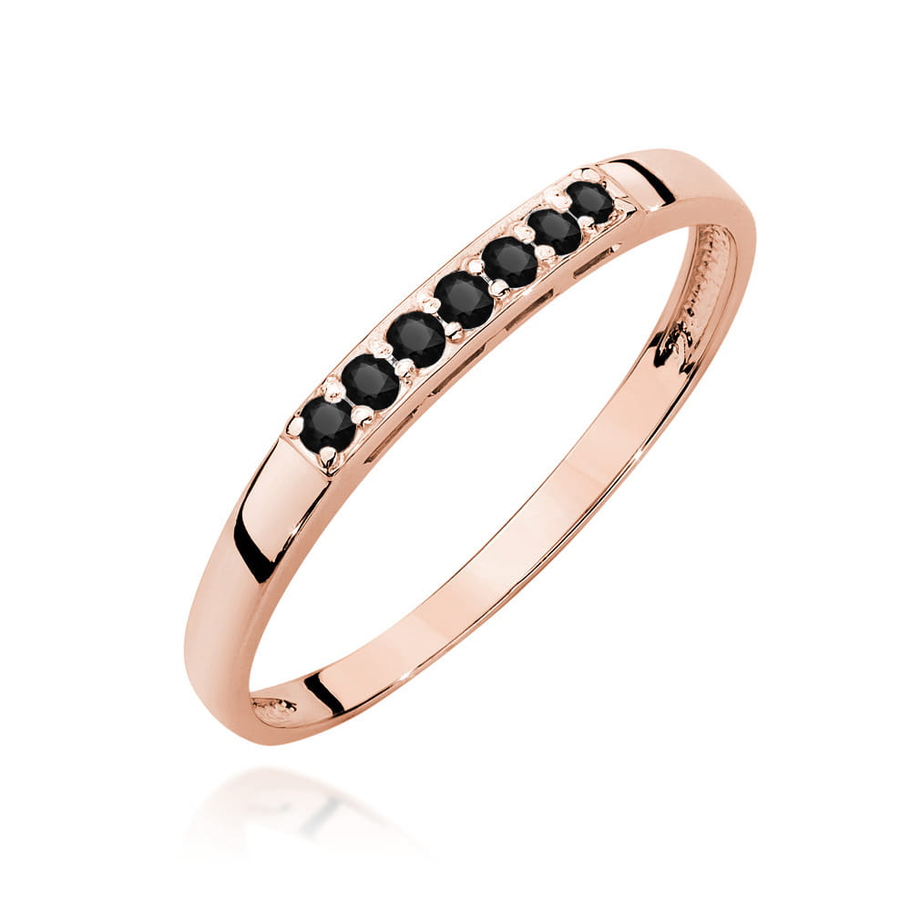 Pierścionek W0619 Czarny Diament 0
