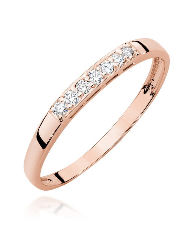Pierścionek W0619 z diamentami różowe złoto Jubiler Kraków BigDIAMOND