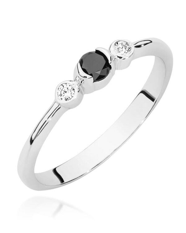 Pierścionek W0620 Czarny Diament 0