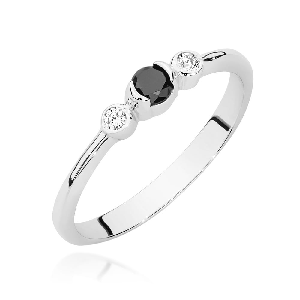 Pierścionek W0620 Czarny Diament 0
