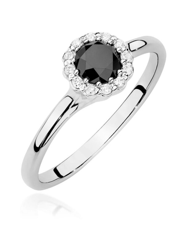 Pierścionek W0622 Czarny Diament 0