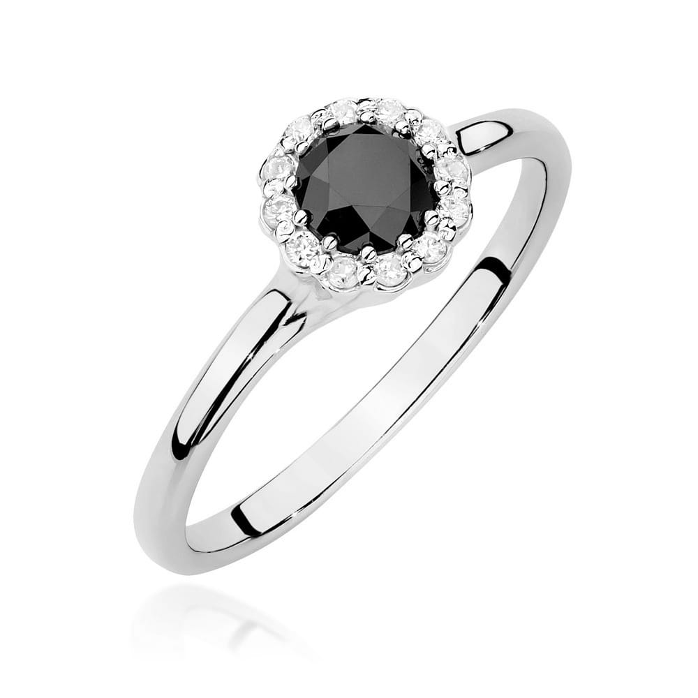 Pierścionek W0622 Czarny Diament 0