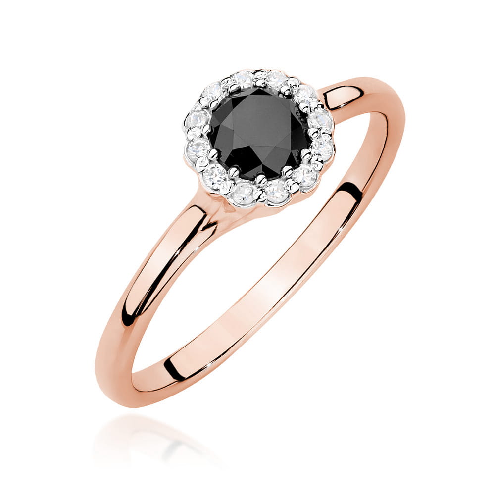 Pierścionek W0622 Czarny Diament 0