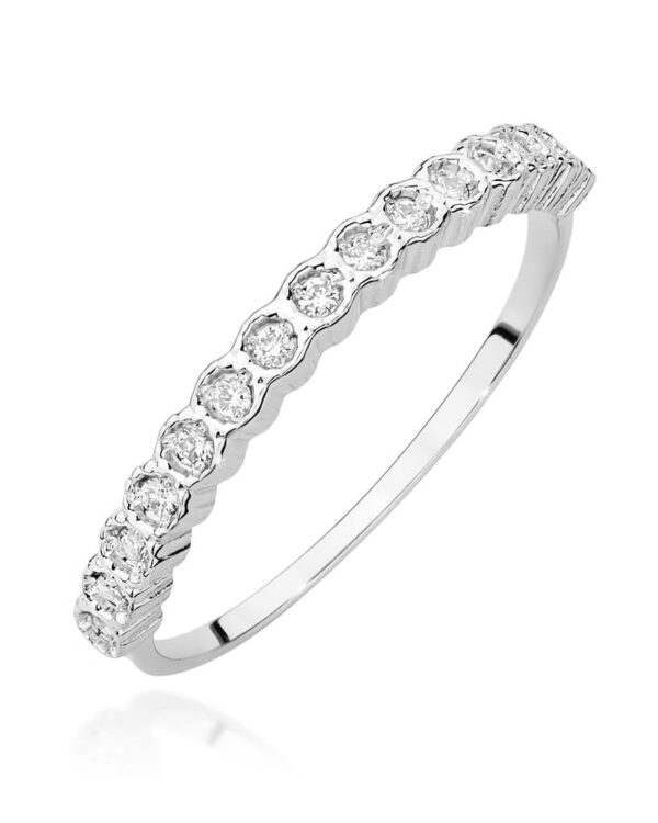 Pierścionek W0634 z diamentami białe złoto Jubiler Kraków BigDIAMOND