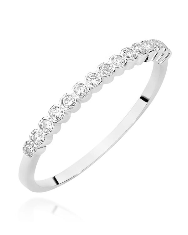 Pierścionek W0635 z diamentami białe złoto Jubiler Kraków BigDIAMOND