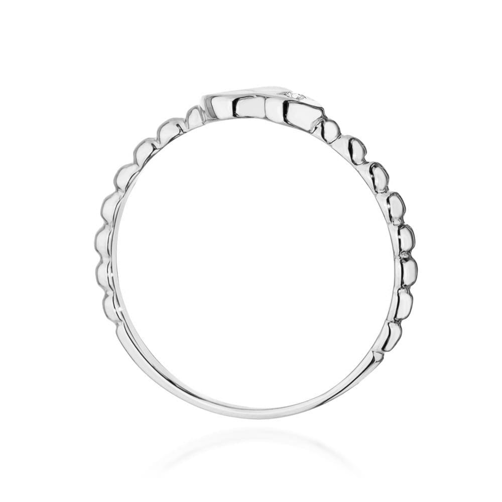 Pierścionek Diament 0,01ct białe złoto 4 Pierścionek Diament 0,01ct białe złoto - obrazek 3