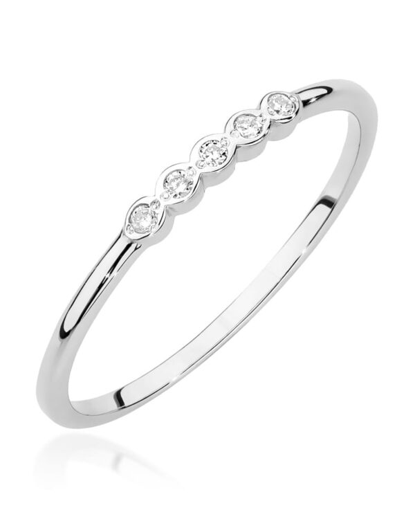 Pierścionek W0638 z diamentami białe złoto Jubiler Kraków BigDIAMOND