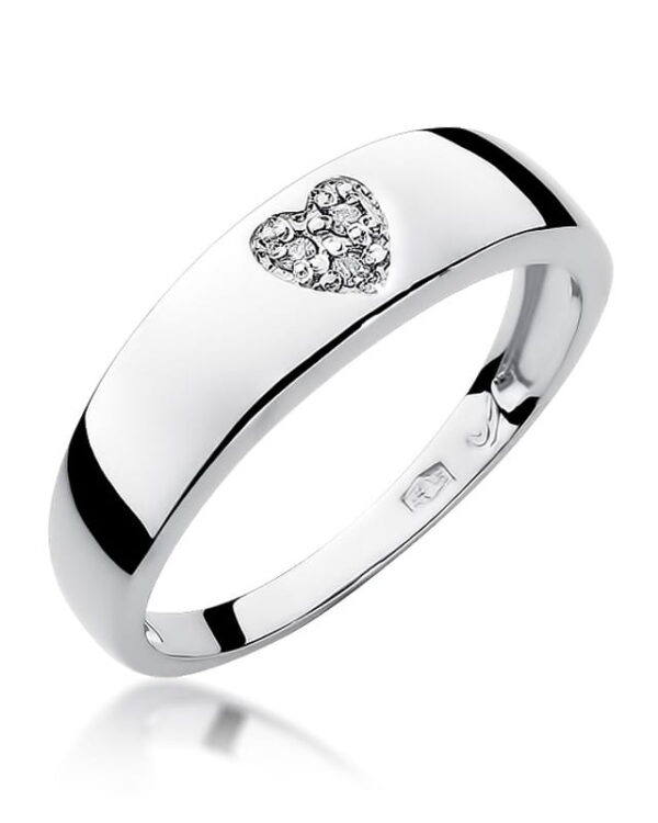 Pierścionek W064 z diamentami białe złoto Jubiler Kraków BigDIAMOND