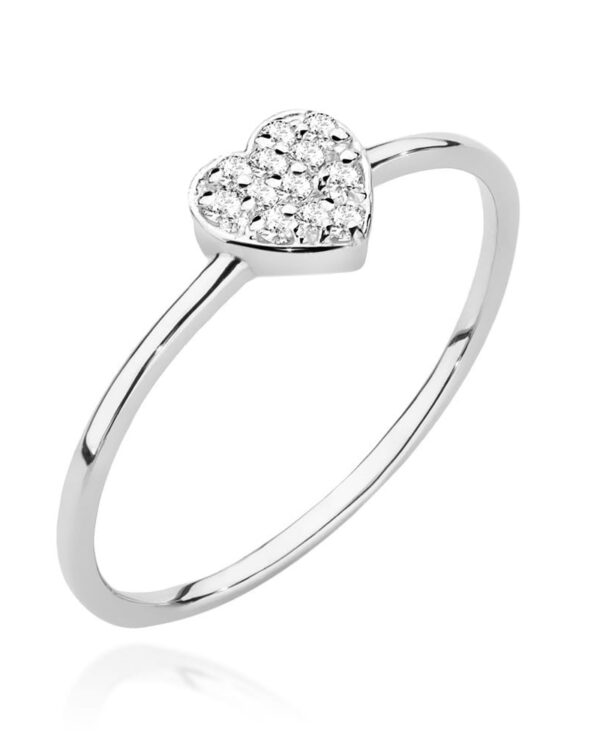 Pierścionek W0641 z diamentami białe złoto Jubiler Kraków BigDIAMOND