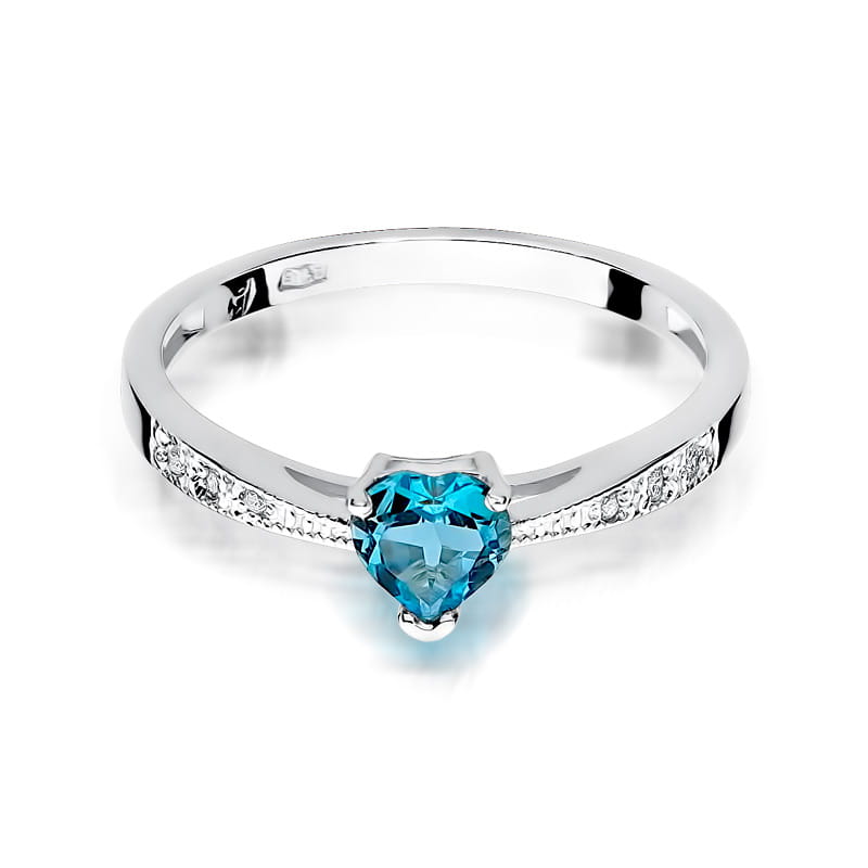 Pierścionek Topaz 0,50ct białe złoto 3 50ct białe złoto Jubiler Kraków BigDIAMOND