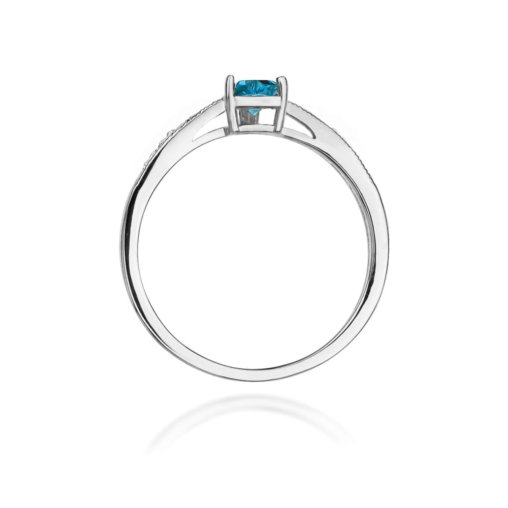 Pierścionek Topaz 0,50ct białe złoto 4 Pierścionek Topaz 0,50ct białe złoto - obrazek 3