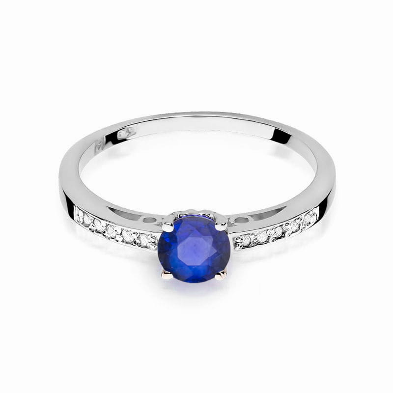 Pierścionek Szafir 0,50ct białe złoto 3 50ct białe złoto Jubiler Kraków BigDIAMOND