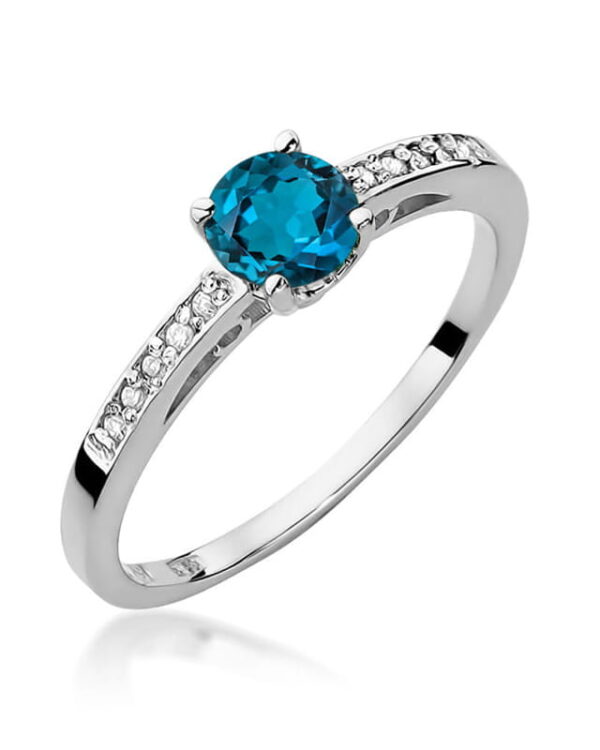 Pierścionek W066 Topaz London Blue 0