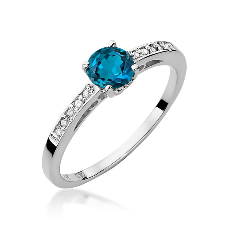 Pierścionek W066 Topaz London Blue 0