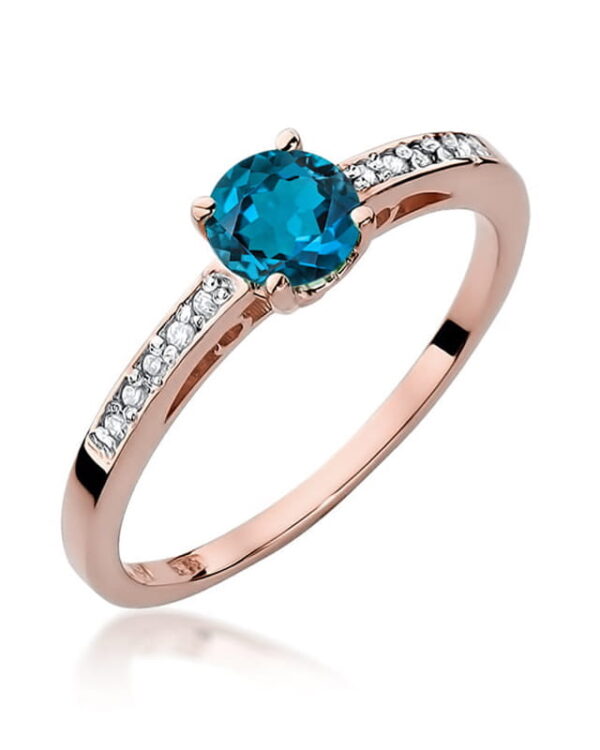 Pierścionek W066 Topaz London Blue 0