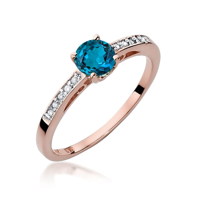 Pierścionek W066 Topaz London Blue 0