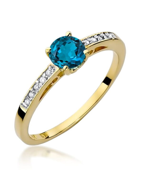 Pierścionek W066 Topaz London Blue 0