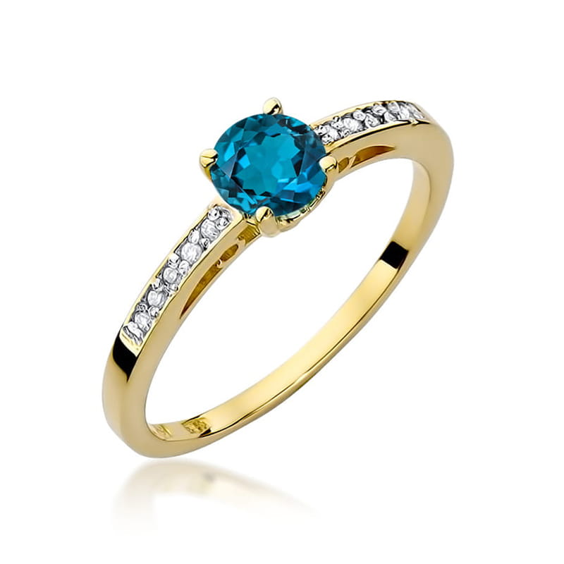 Pierścionek W066 Topaz London Blue 0