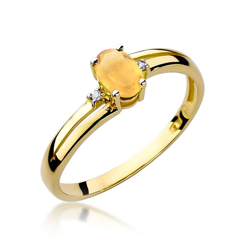 Pierścionek W068 Cytryn 0