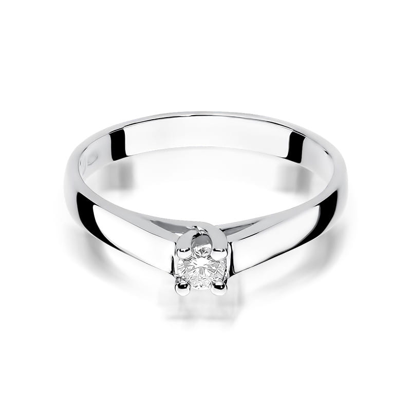 Pierścionek Diament 0,10ct białe złoto 3 10ct białe złoto Jubiler Kraków BigDIAMOND