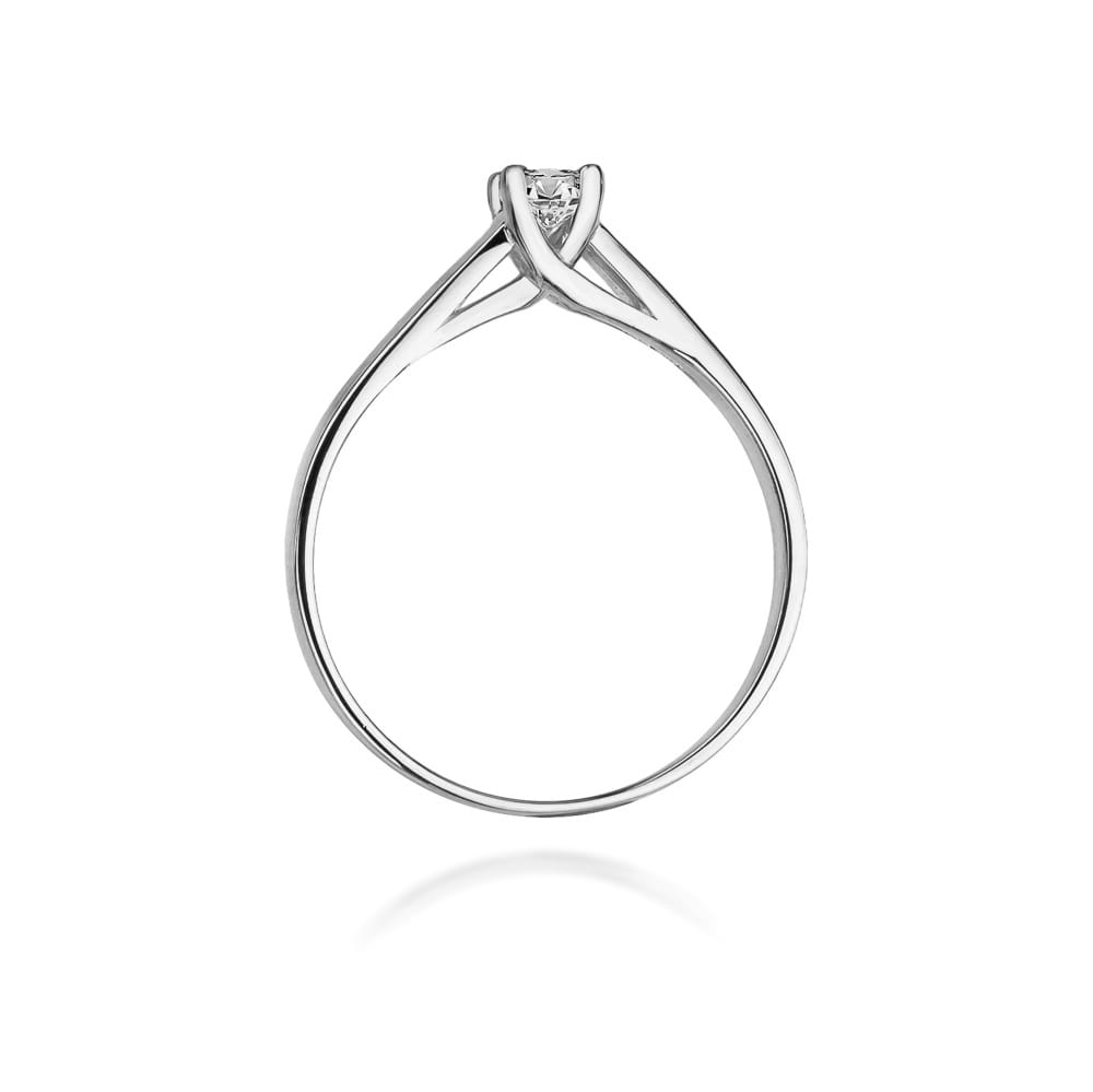 Pierścionek Diament 0,10ct białe złoto 4 Pierścionek Diament 0,10ct białe złoto - obrazek 3