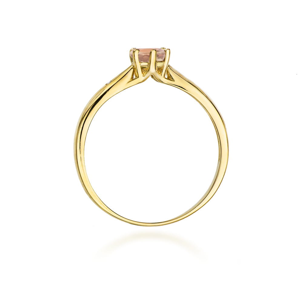 Pierścionek Morganit 0,40ct żółte złoto 4 Pierścionek Morganit 0,40ct żółte złoto - obrazek 3