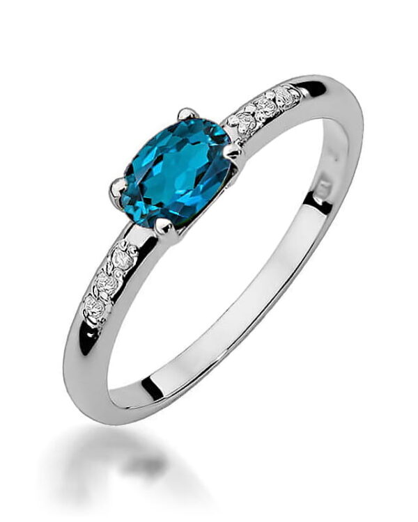 Pierścionek W077 Topaz London Blue 0