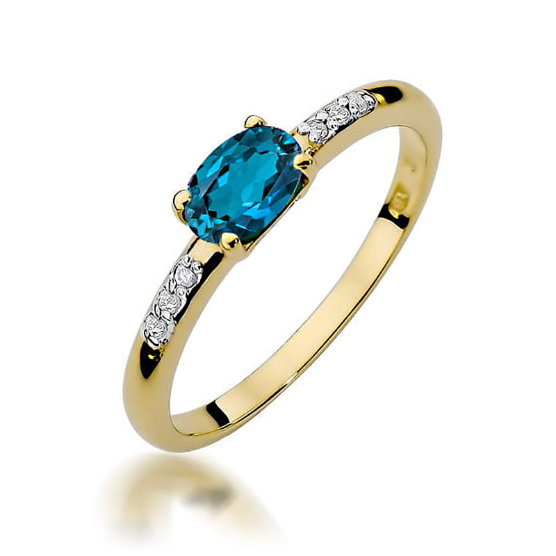 Pierścionek W077 Topaz London Blue 0