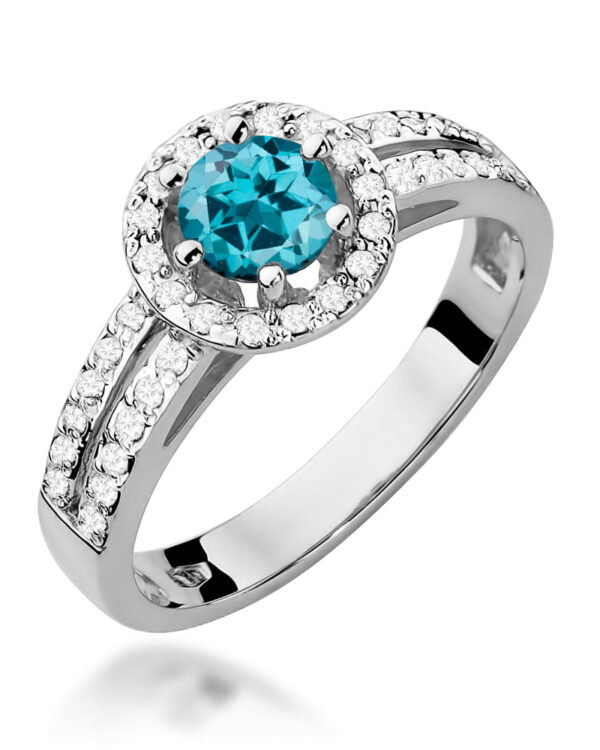 Pierścionek W087 Topaz London Blue 0