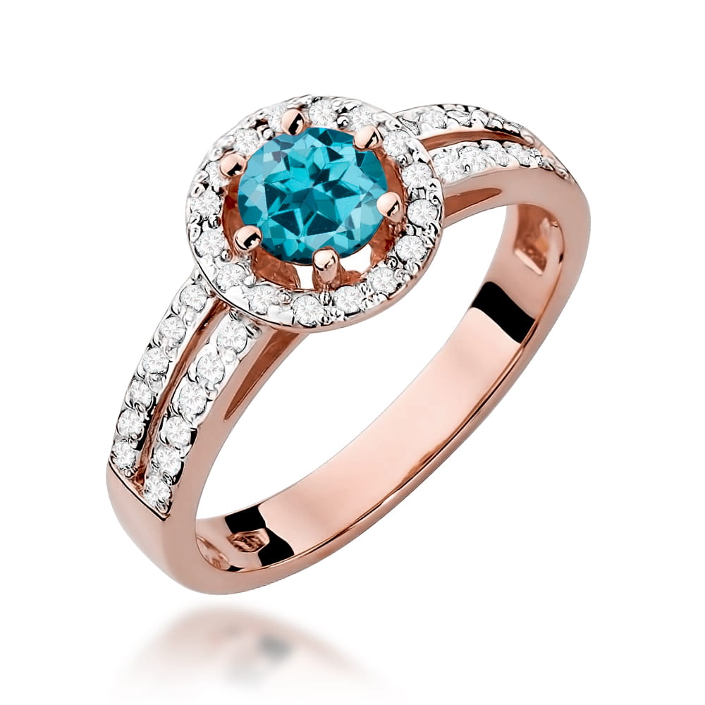 Pierścionek W087 Topaz London Blue 0