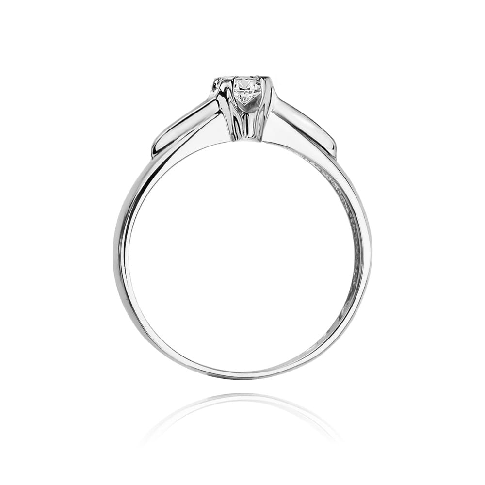 Pierścionek Diament 0,12ct białe złoto 4 Pierścionek Diament 0,12ct białe złoto - obrazek 3