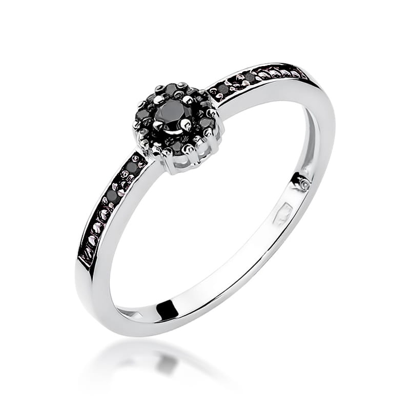 Pierścionek W091 Czarny Diament 0