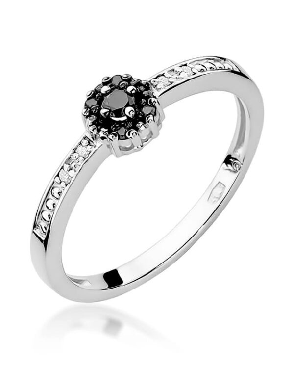Pierścionek W091 Czarny Diament 0
