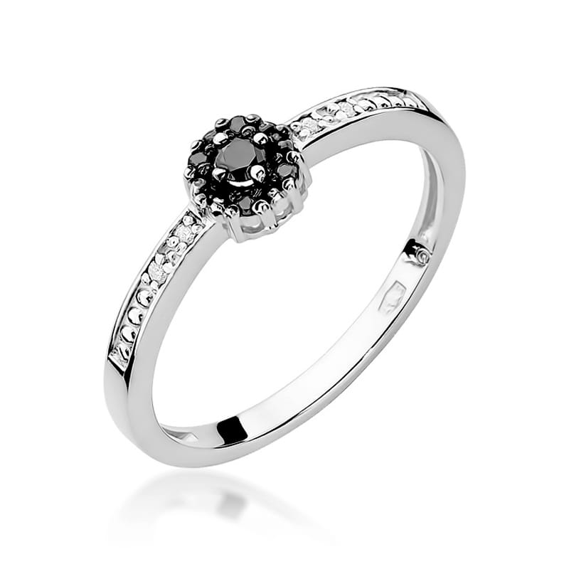 Pierścionek W091 Czarny Diament 0