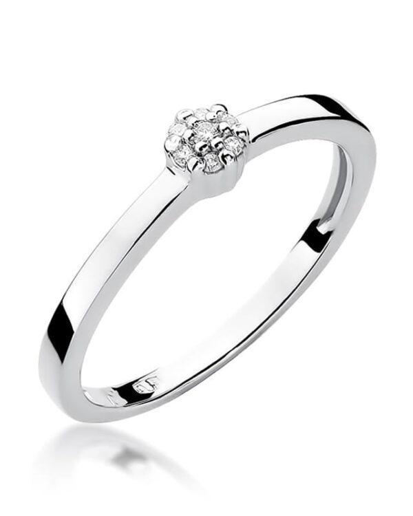 Pierścionek W100 z diamentami białe złoto Jubiler Kraków BigDIAMOND